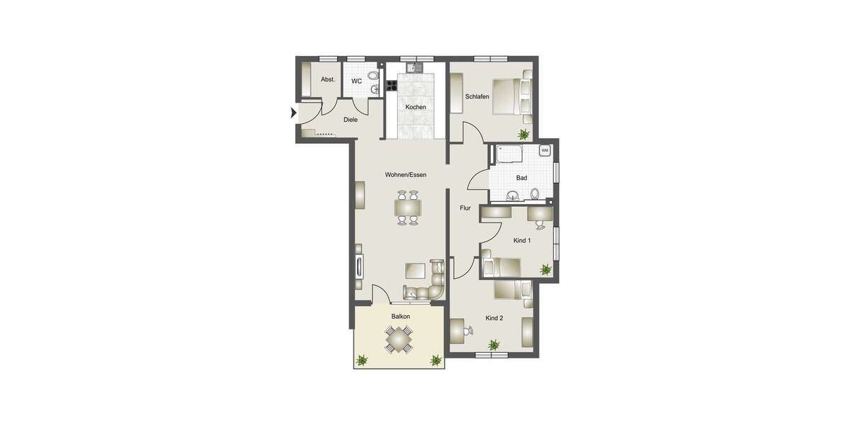 Etagenwohnung Mulfingen - 4 Zimmer, 104 m&sup2;, 1.080&euro; | Angebot:26979459