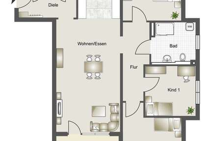 Wohnung Mulfingen - 4 Zimmer, 104 m&sup2;, 1.080&euro; | Angebot:26979459