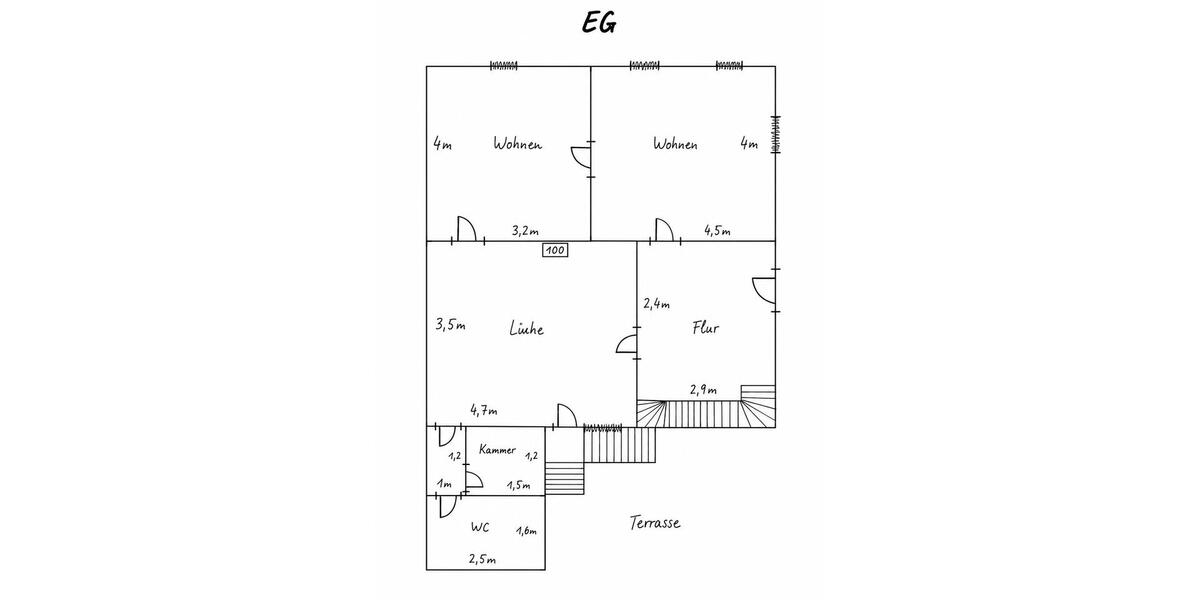 Doppelhaushälfte Eschwege - 5 Zimmer, 130 m&sup2;, 1.200&euro; | Angebot:26563877