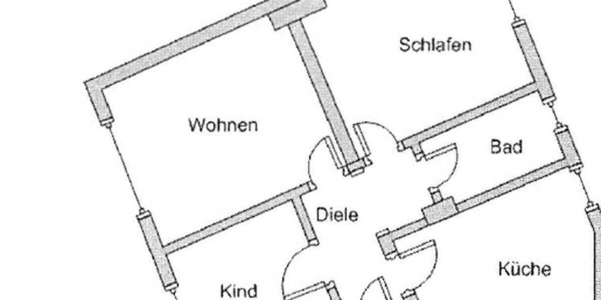 Etagenwohnung Essen Frohnhausen - 3 Zimmer, 67 m&sup2;, 635&euro; | Angebot:25279935