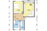 Sanierte 2 Zimmerwohnung mit Balkon und Tageslichtbad zimmer