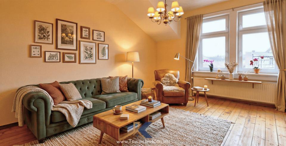 Dachgeschoßwohnung Mühlhausen (Thüringen) - 3 Zimmer, 86 m&sup2;, 395&euro; | Angebot:25414353