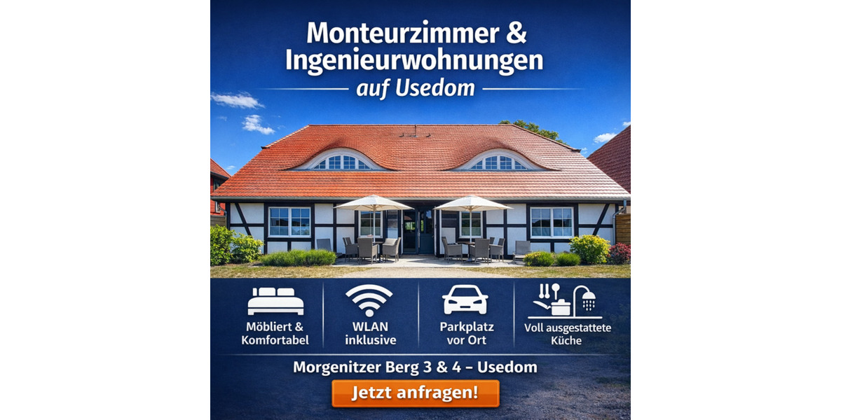 Wohnen auf Zeit Benz - 2 Zimmer, 40 m&sup2;, 320&euro; | Angebot:24421150