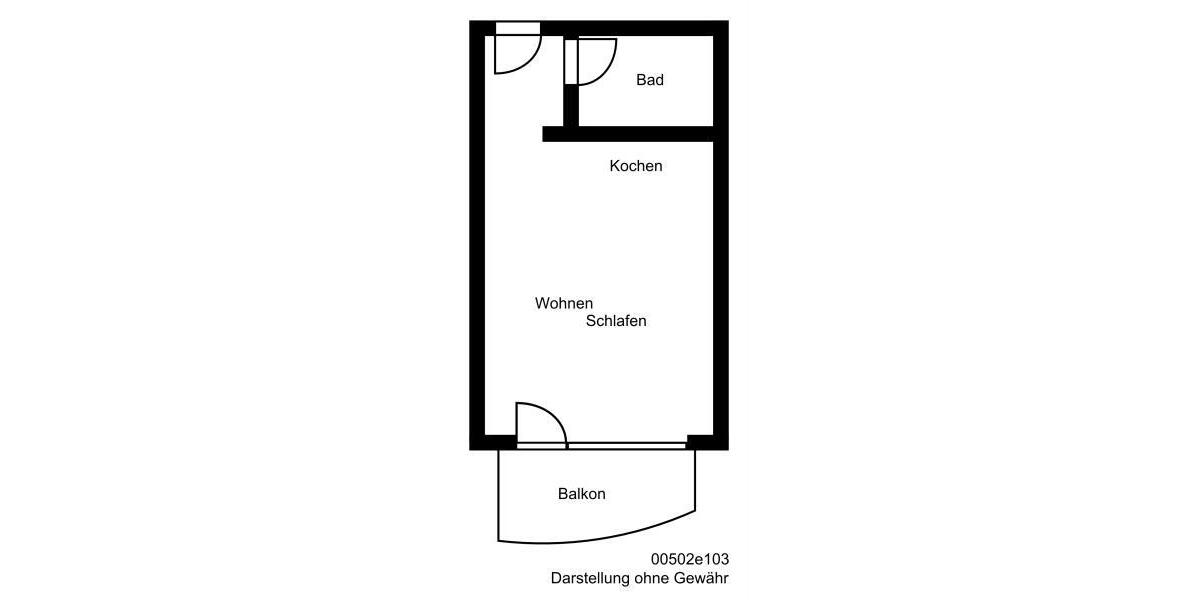 Etagenwohnung Köthen (Anhalt) - 1 Zimmer, 30 m&sup2;, 225&euro; | Angebot:26439122