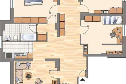 Wohnung Dortmund Scharnhorst - 4 Zimmer, 113 m&sup2;, 829&euro; | Angebot:26629044