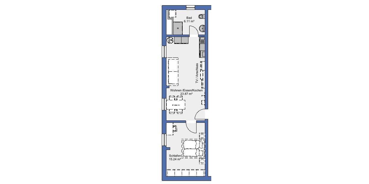 Dachgeschoßwohnung Sankt Ingbert - 2 Zimmer, 45 m&sup2;, 635&euro; | Angebot:26536609