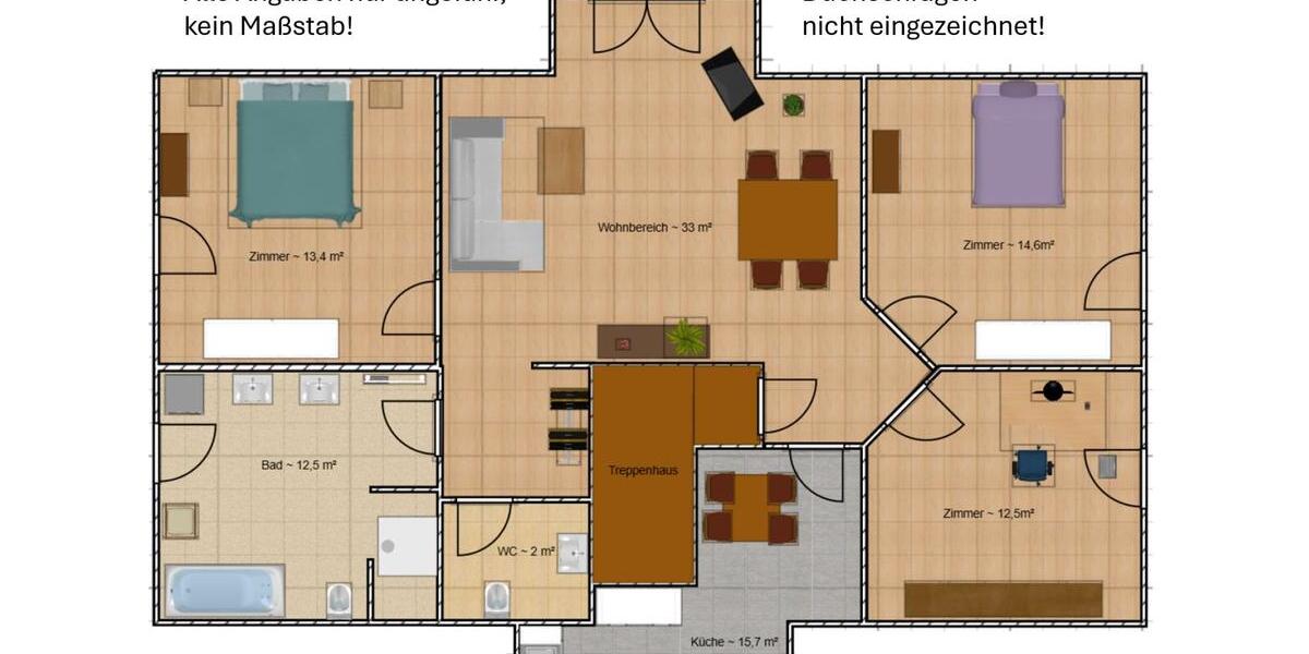 Etagenwohnung Niebüll - 4 Zimmer, 104 m&sup2;, 1.040&euro; | Angebot:25483780