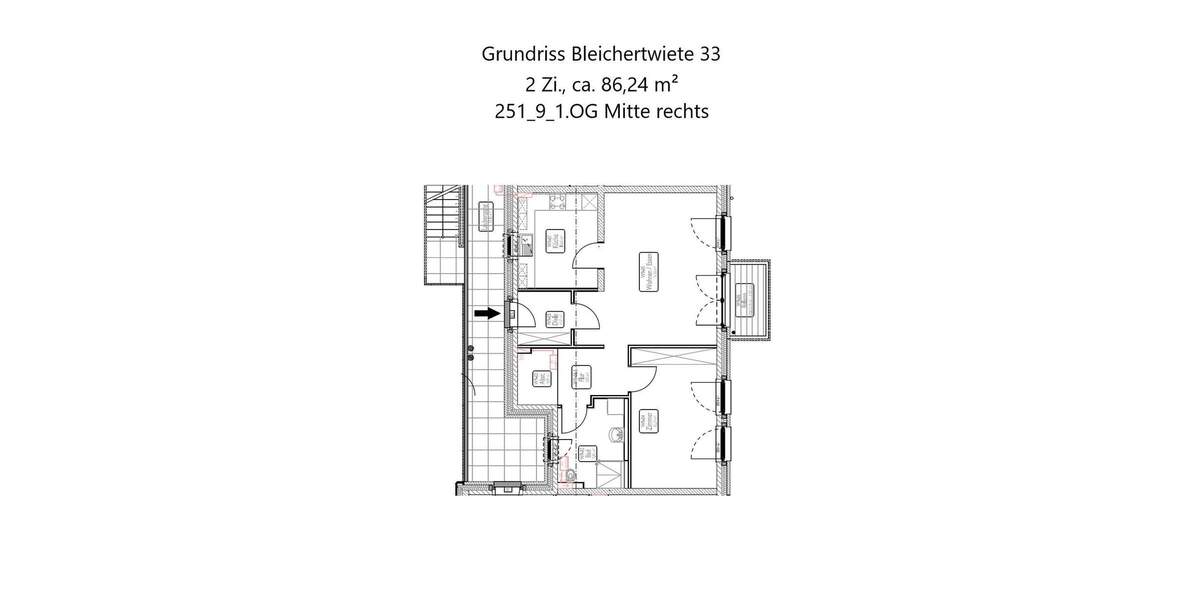 Etagenwohnung Hamburg / Bergedorf Bergedorf - 2 Zimmer, 86 m&sup2;, 1.510&euro; | Angebot:25774821