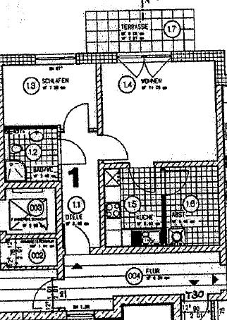 Etagenwohnung Lugau/Erzgebirge Erzgebirge - 2 Zimmer, 47 m&sup2;, 306&euro; | Angebot:24158587