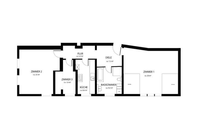 Schöne 3-Zimmer-Wohnung in Weyhe-Leeste – NachmieterUntermieter zimmer