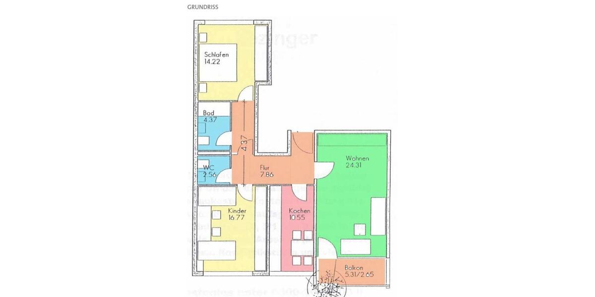 Etagenwohnung Gottmadingen - 3.5 Zimmer, 83 m&sup2;, 1.100&euro; | Angebot:26619591