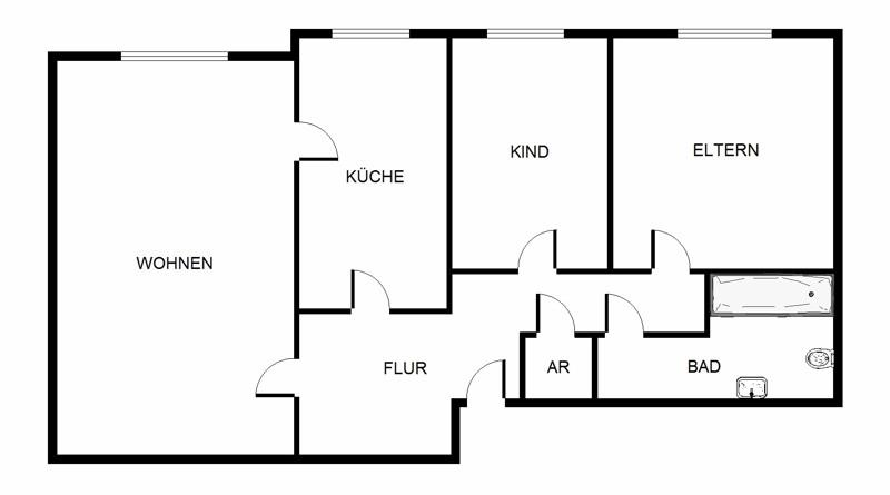 Etagenwohnung Mainz Laubenheim - 3 Zimmer, 89 m&sup2;, 1.093&euro; | Angebot:26130808