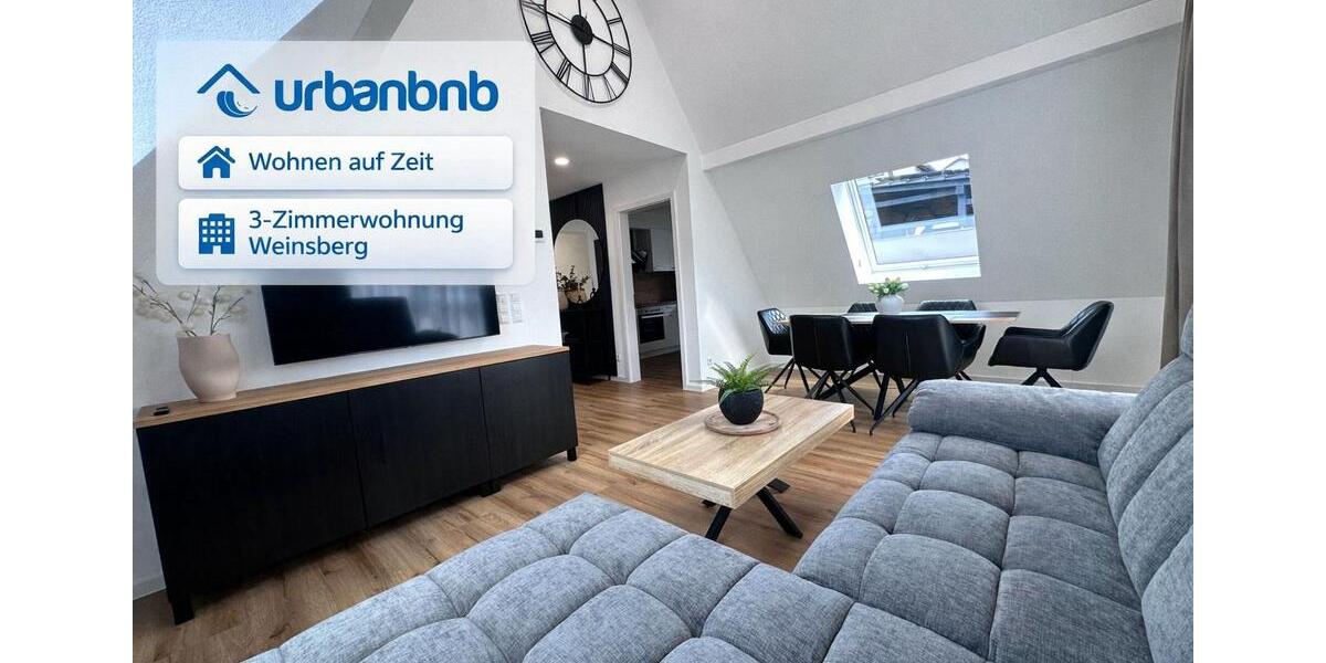 Wohnen auf Zeit Weinsberg - 3 Zimmer, 70 m&sup2;, 2.140&euro; | Angebot:26210795