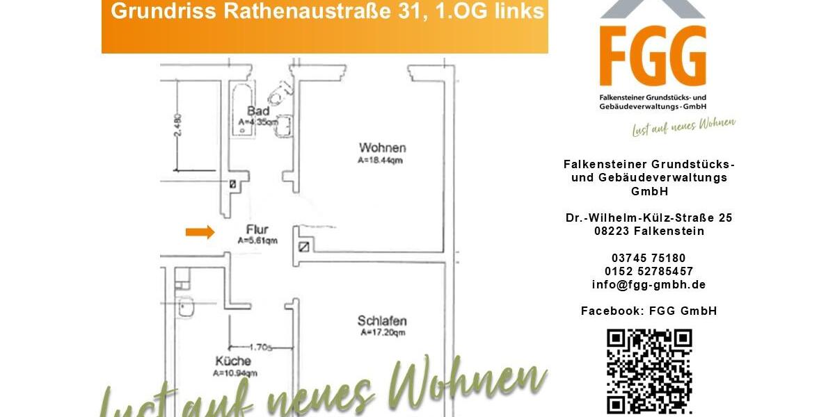Sehr schöne 2-Raum-Wohnung 2 zimmer