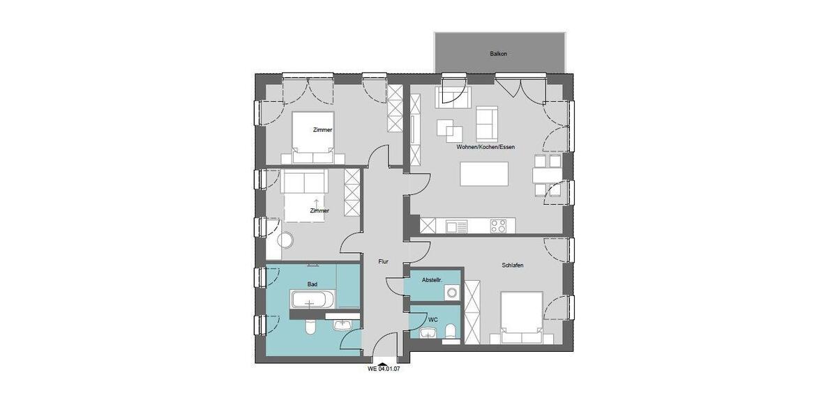Etagenwohnung Delitzsch - 4 Zimmer, 110 m&sup2;, 1.439&euro; | Angebot:22893411