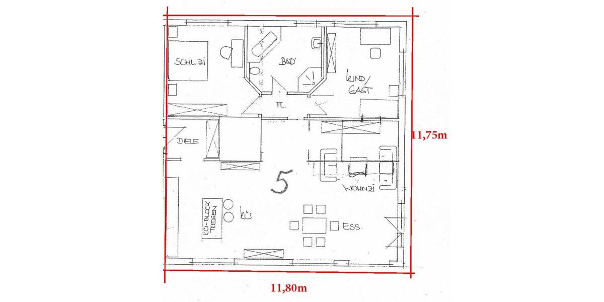 große geräumige Wohnung 3-4 Zimmer Wohnung mit offener Küche 4 zimmer