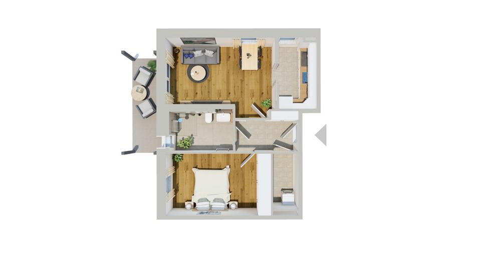 Etagenwohnung Abensberg - 2 Zimmer, 60 m&sup2;, 875&euro; | Angebot:22942813