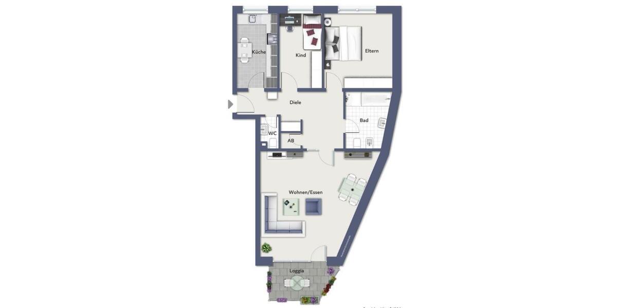 Etagenwohnung Ibbenbüren - 3 Zimmer, 87 m&sup2;, 1.195&euro; | Angebot:26414586
