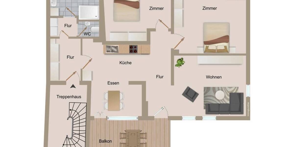 Etagenwohnung Neumarkt in der Oberpfalz Neumarkt - 3 Zimmer, 95 m&sup2;, 1.355&euro; | Angebot:26568547