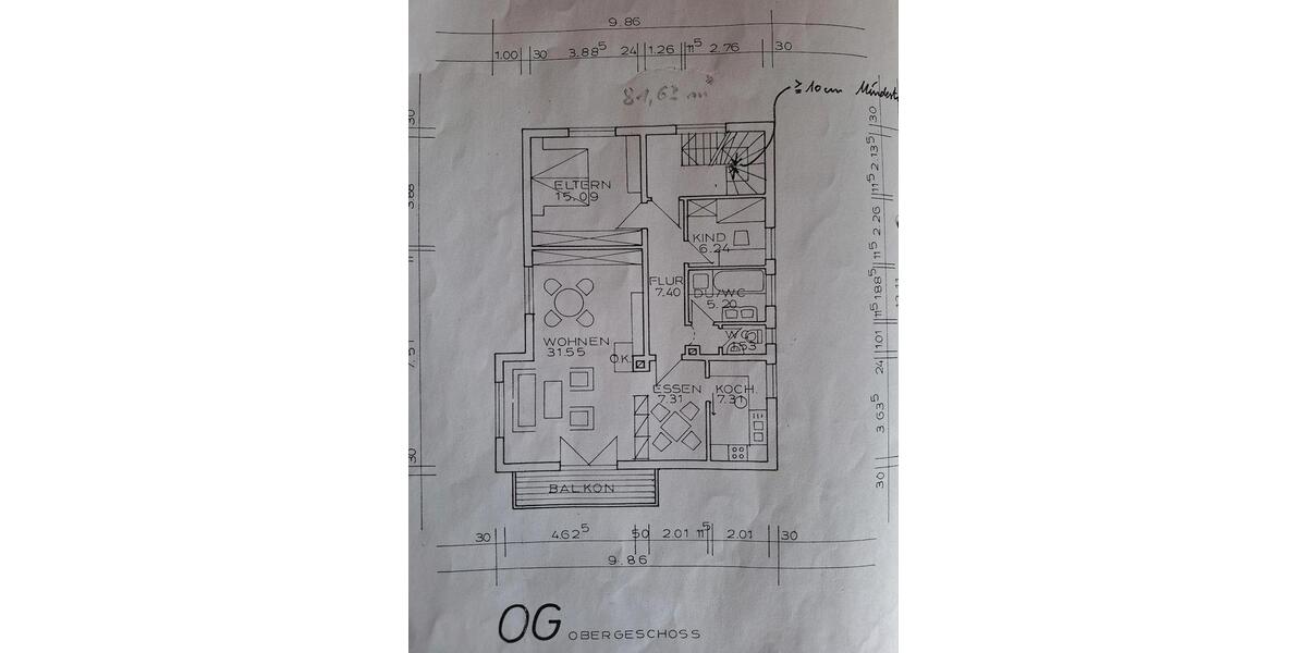 Etagenwohnung Schwandorf - 3 Zimmer, 82 m&sup2;, 850&euro; | Angebot:26611703