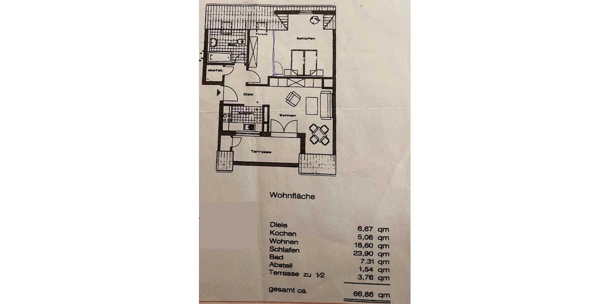 Dachgeschoßwohnung Dessau-Roßlau Roßlau - 2.5 Zimmer, 65 m&sup2;, 640&euro; | Angebot:26701999