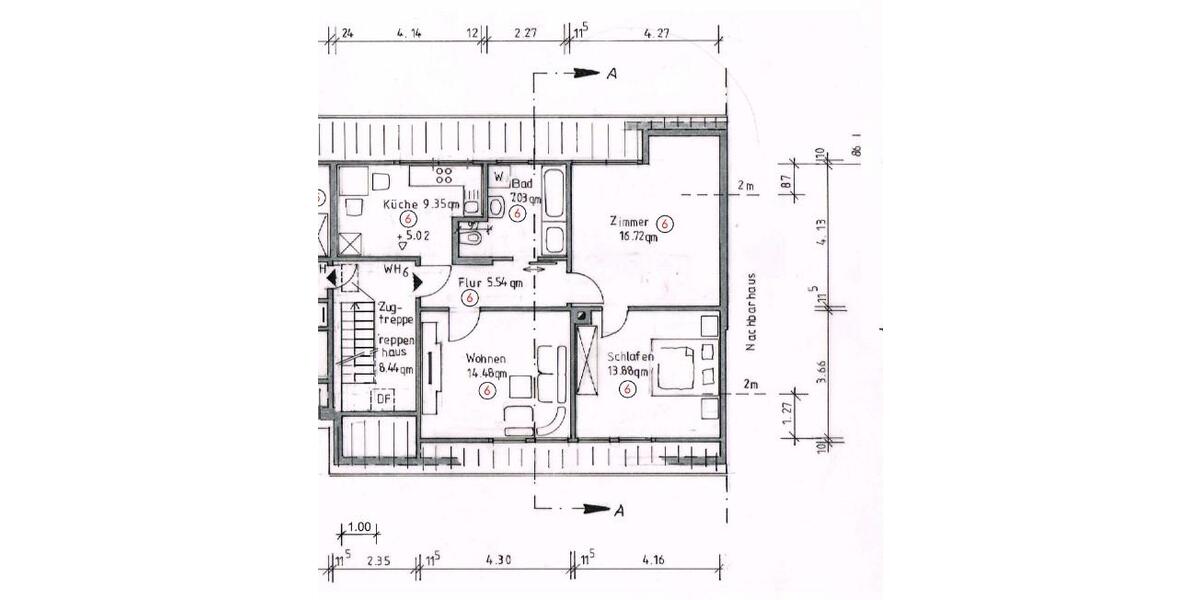 Dachgeschoßwohnung Dietenhofen - 3 Zimmer, 68 m&sup2;, 598&euro; | Angebot:26621789
