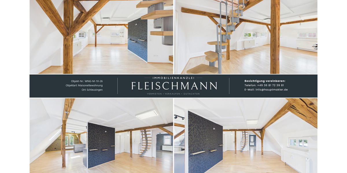 IHR NEUES ZUHAUSE AUF ZWEI EBENEN 3-Zimmer-Maisonettewohnung mit Garten und Stellplatz - 3- Schleusingen | Angebot:27439791