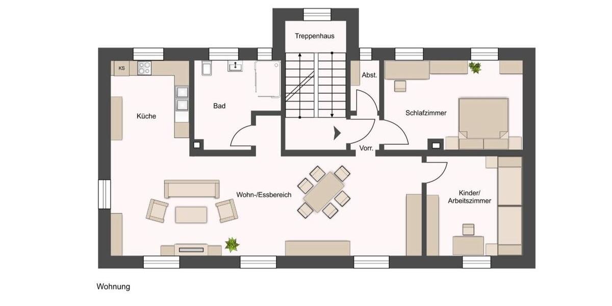 Etagenwohnung Schwaig Bei Nürnberg - 3 Zimmer, 85 m&sup2;, 1.100&euro; | Angebot:25917536
