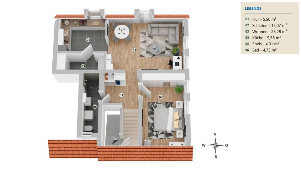2 - Zimmer - Dachgeschoßwohnung in Weikersheim