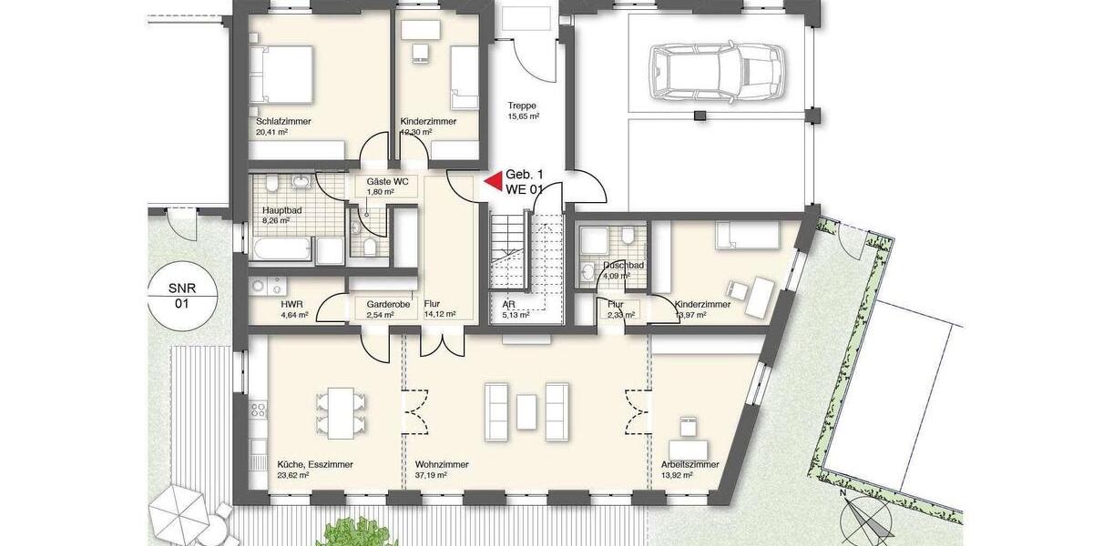 Erdgeschoßwohnung Gifhorn - 6 Zimmer, 167 m&sup2;, 1.754&euro; | Angebot:24749645