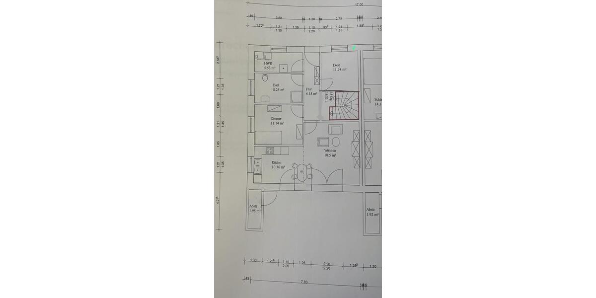 Etagenwohnung Risum-Lindholm Lindholm - 6 Zimmer, 115 m&sup2;, 1.150&euro; | Angebot:25962036