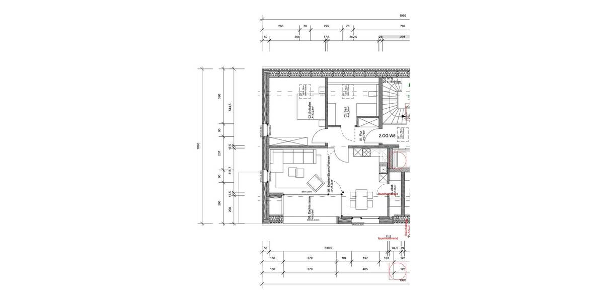 Etagenwohnung Halle Westf. Halle - 2 Zimmer, 66 m&sup2;, 936&euro; | Angebot:26731064