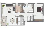 Etagenwohnung Solms Niederbiel - 3 Zimmer, 96 m&sup2;, 800&euro; | Angebot:25662041