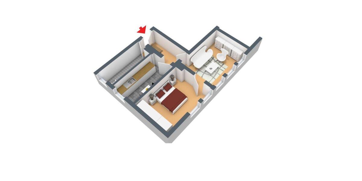 Etagenwohnung Wuppertal Gemarkung Elberfeld - 2 Zimmer, 55 m&sup2;, 539&euro; | Angebot:26586807