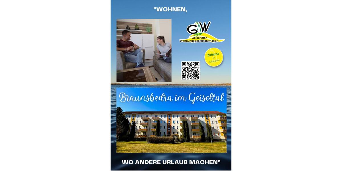Erdgeschoßwohnung Braunsbedra - 2 Zimmer, 50 m&sup2;, 298&euro; | Angebot:23422366