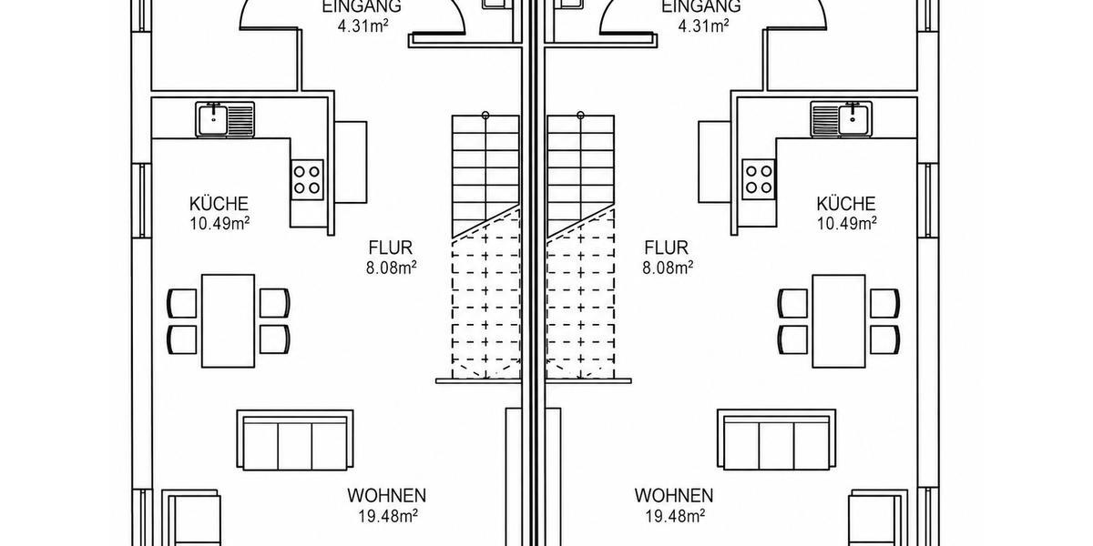 Doppelhaushälfte Hünfeld - 5 Zimmer, 143 m&sup2;, 1.400&euro; | Angebot:26563880