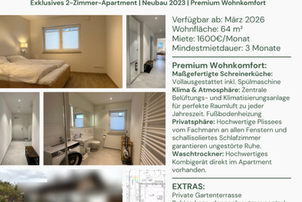 Wohnung Ebersberg - 2 Zimmer, 64 m&sup2;, 1.600&euro; | Angebot:24729602