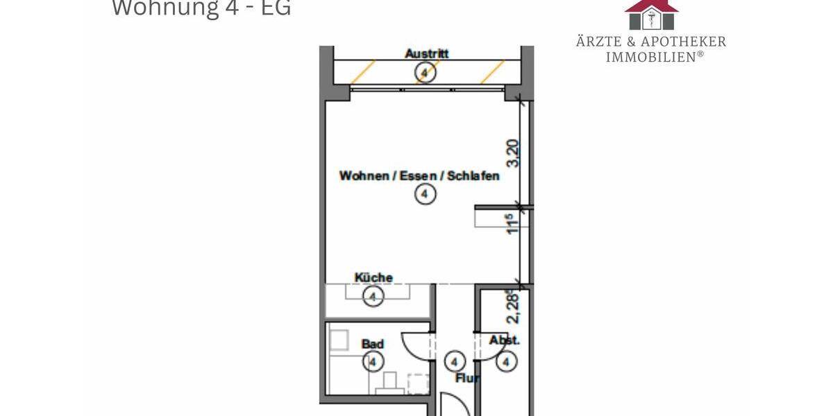 Erdgeschoßwohnung Tostedt - 1.5 Zimmer, 64 m&sup2;, 850&euro; | Angebot:25989534