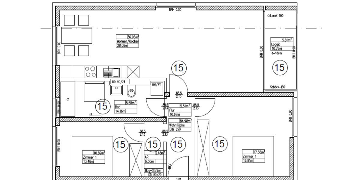 Etagenwohnung Bad Doberan - 3 Zimmer, 85 m&sup2;, 1.190&euro; | Angebot:24847093
