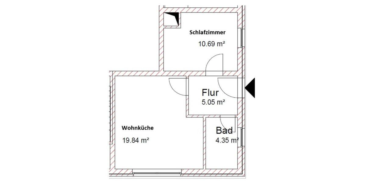 Erdgeschoßwohnung Osnabrück Hellern - 2 Zimmer, 40 m&sup2;, 600&euro; | Angebot:25942370