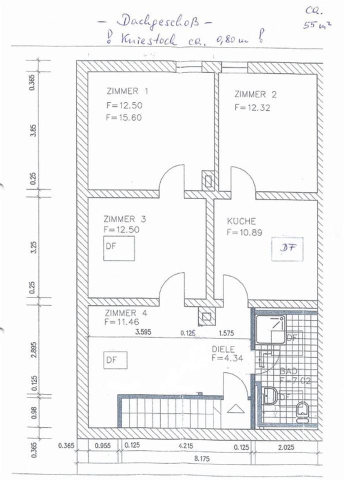 3ZKB im DG ab 01.08.25 zu vermieten inkl. Speicher, Kellerraum und Stellplatz