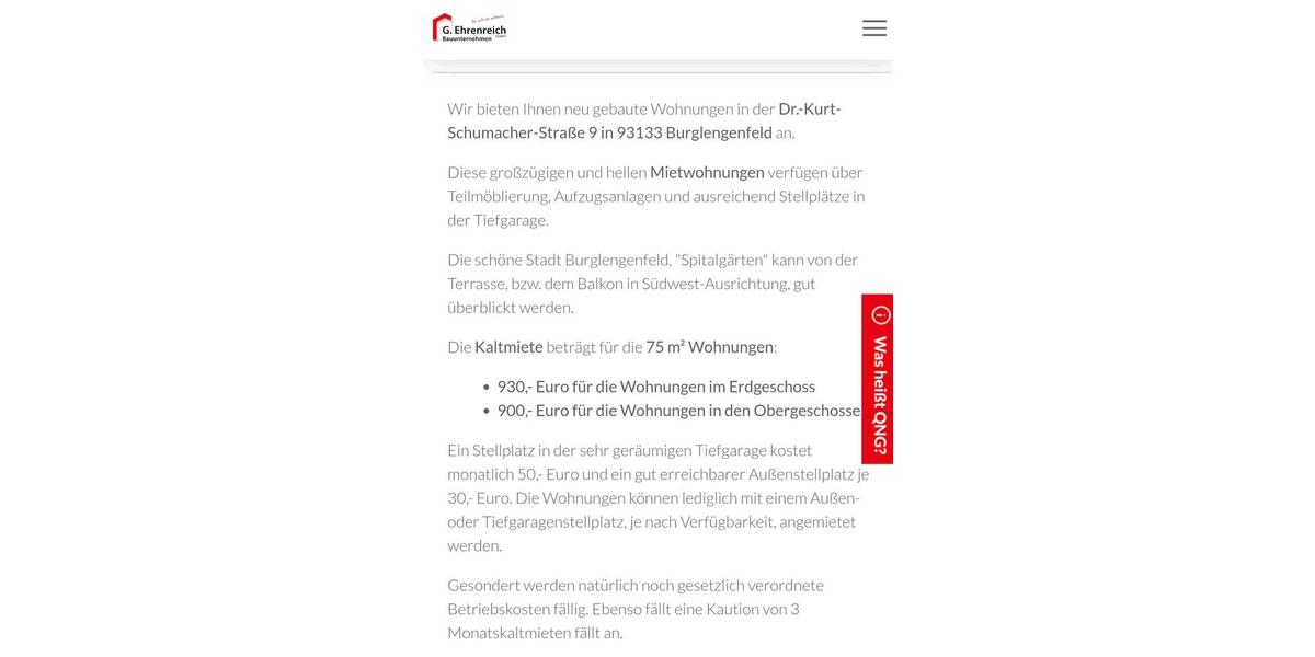 Etagenwohnung Burglengenfeld - 2 Zimmer, 75 m&sup2;, 1.050&euro; | Angebot:25722541