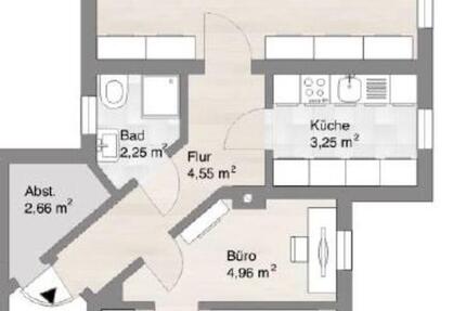 Möblierte 2,5 Zimmer-Dachgeschoss-Wohnung am Bergpark 2.5 zimmer