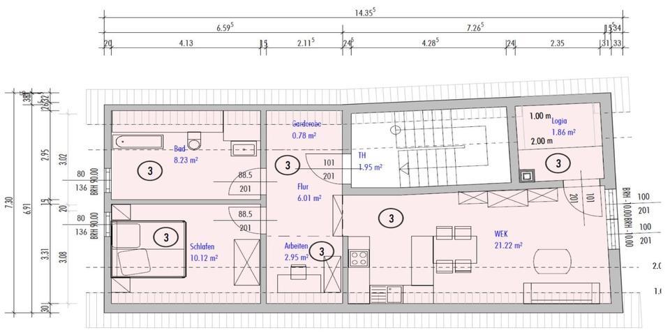 Möblierte DG-Wohnung in Roth – flexibel ab 1 Monat mietbar