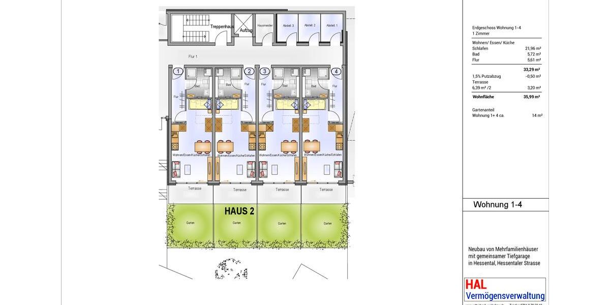 Erdgeschoßwohnung Schwäbisch Hall - 1 Zimmer, 36 m&sup2;, 535&euro; | Angebot:25216542