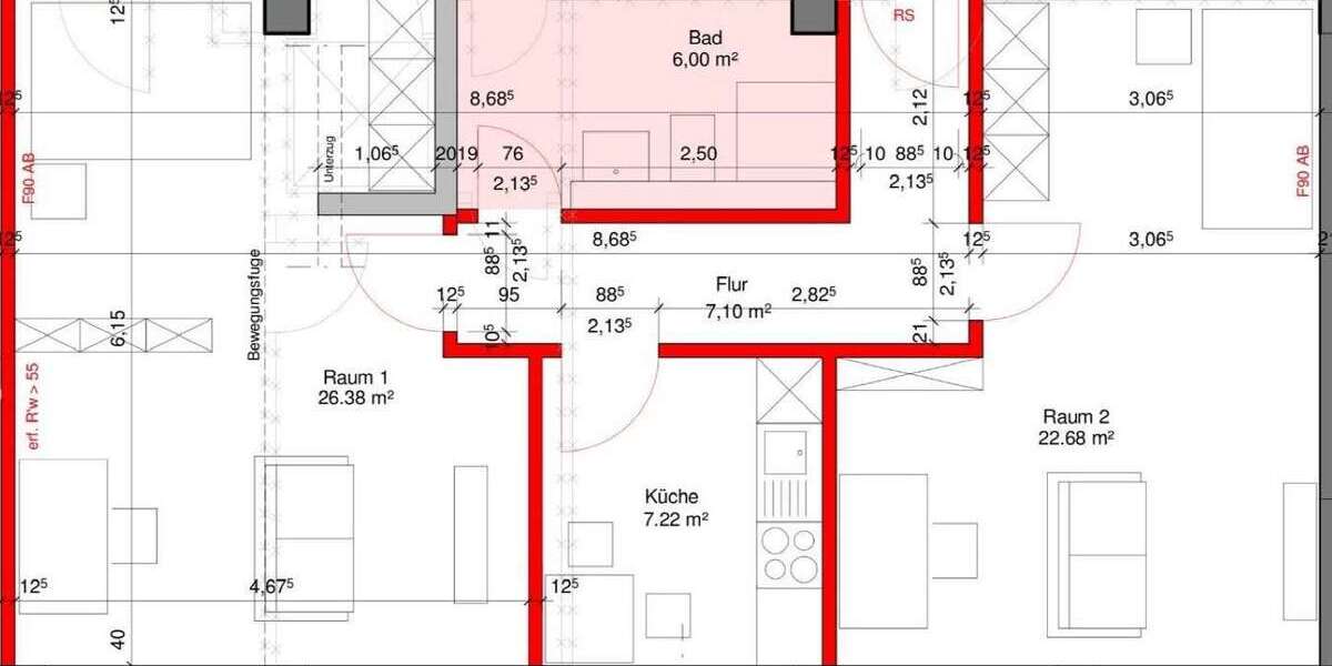 Etagenwohnung Frechen - 2 Zimmer, 70 m&sup2;, 1.190&euro; | Angebot:25312070