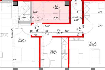 Wohnung Frechen - 2 Zimmer, 70 m&sup2;, 1.190&euro; | Angebot:25312070