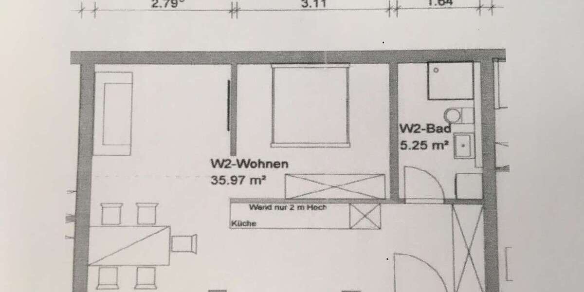 Etagenwohnung Karlsruhe Südstadt - 2 Zimmer, 45 m&sup2;, 940&euro; | Angebot:26767242