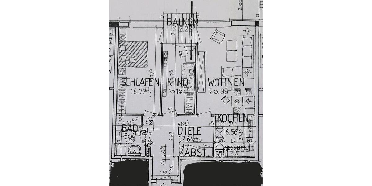 Etagenwohnung Blomberg - 3 Zimmer, 75 m&sup2;, 340&euro; | Angebot:25721984