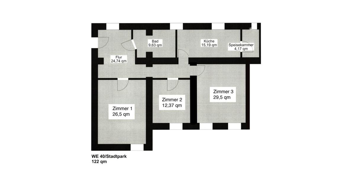 Erdgeschoßwohnung Deggendorf - 3 Zimmer, 122 m&sup2;, 1.099&euro; | Angebot:26618015